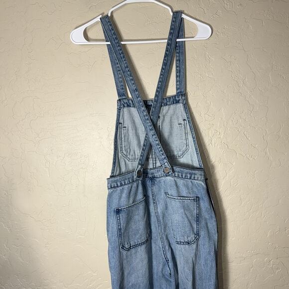 Anthropologie Joe’s Jeans Wide Leg Denim Bib Overalls. size small - Picture 5 of 9